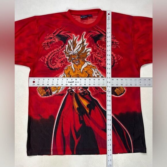 VINTAGE Extreme Limit Anime Dragon Jersey T-shirt Men Large Red Short Sleeve - Picture 7 of 7